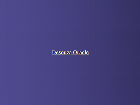 Desouza Oracle